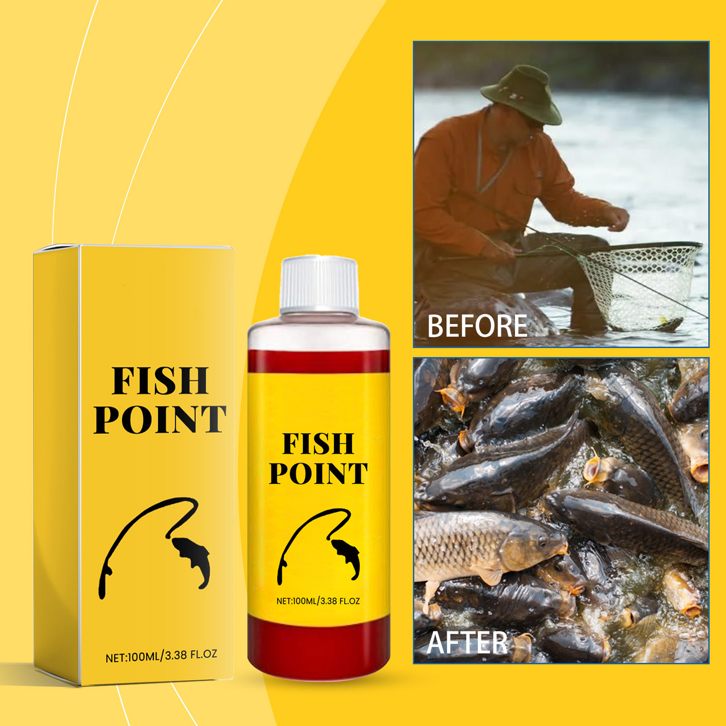 ๐ฃ Concentrated Fish Attractant Liquid โ ๐Fast Acting Red Worm Formula
