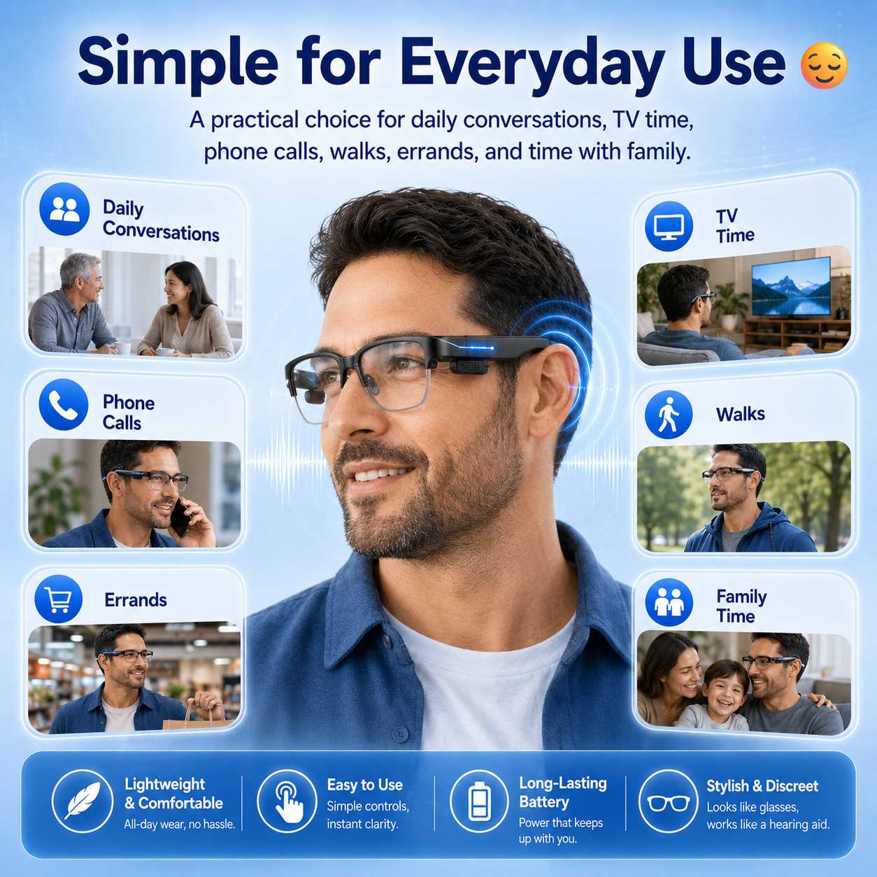 🔥Limited-Time Holiday Special Offer🔥 Clear Hearing, AI Smart Hearing Aid Reading Glasses