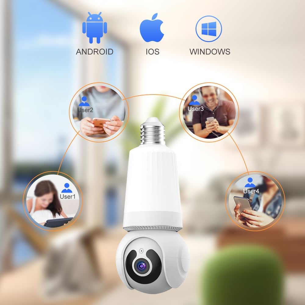 🎁Hot Sale Promotion 60% OFF🔥Light Bulb Security Cameras Wireless