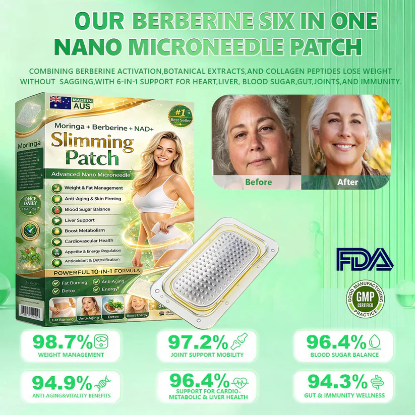 Berberine Slimming Microneedle Patch | 10-in-1 Weight Management Support