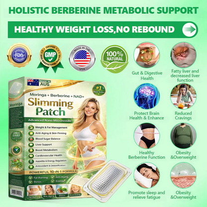 Berberine Slimming Microneedle Patch | 10-in-1 Weight Management Support