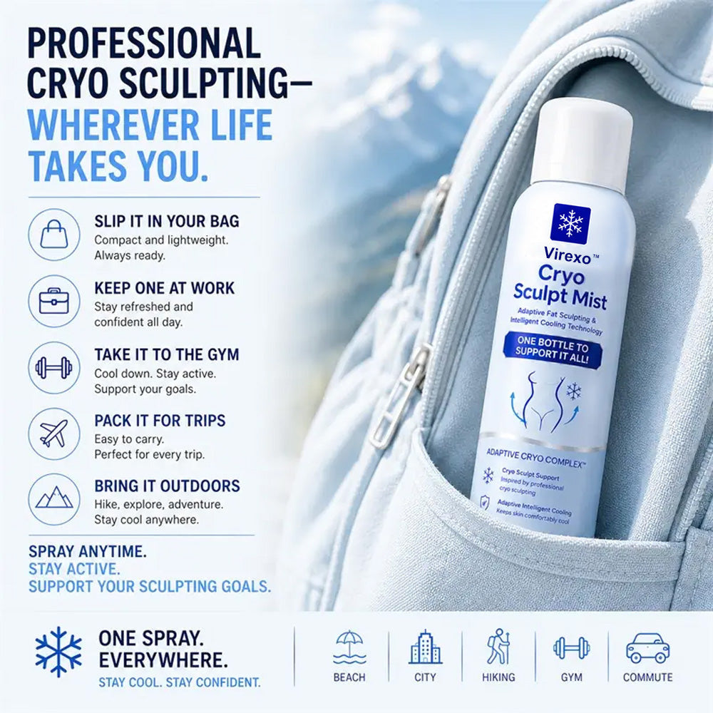 Virexo™  Cryo Sculpt Mist 4-in-1: Adaptive fat-sculpting technology, intelligent cooling, skin defense, and freshness.