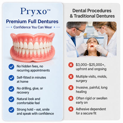 70% off! ⏰Pryxo™ Complete Dentures -- Th