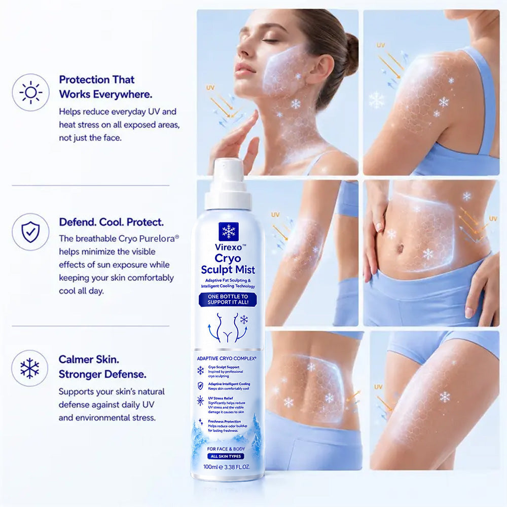 Virexo™  Cryo Sculpt Mist 4-in-1: Adaptive fat-sculpting technology, intelligent cooling, skin defense, and freshness.