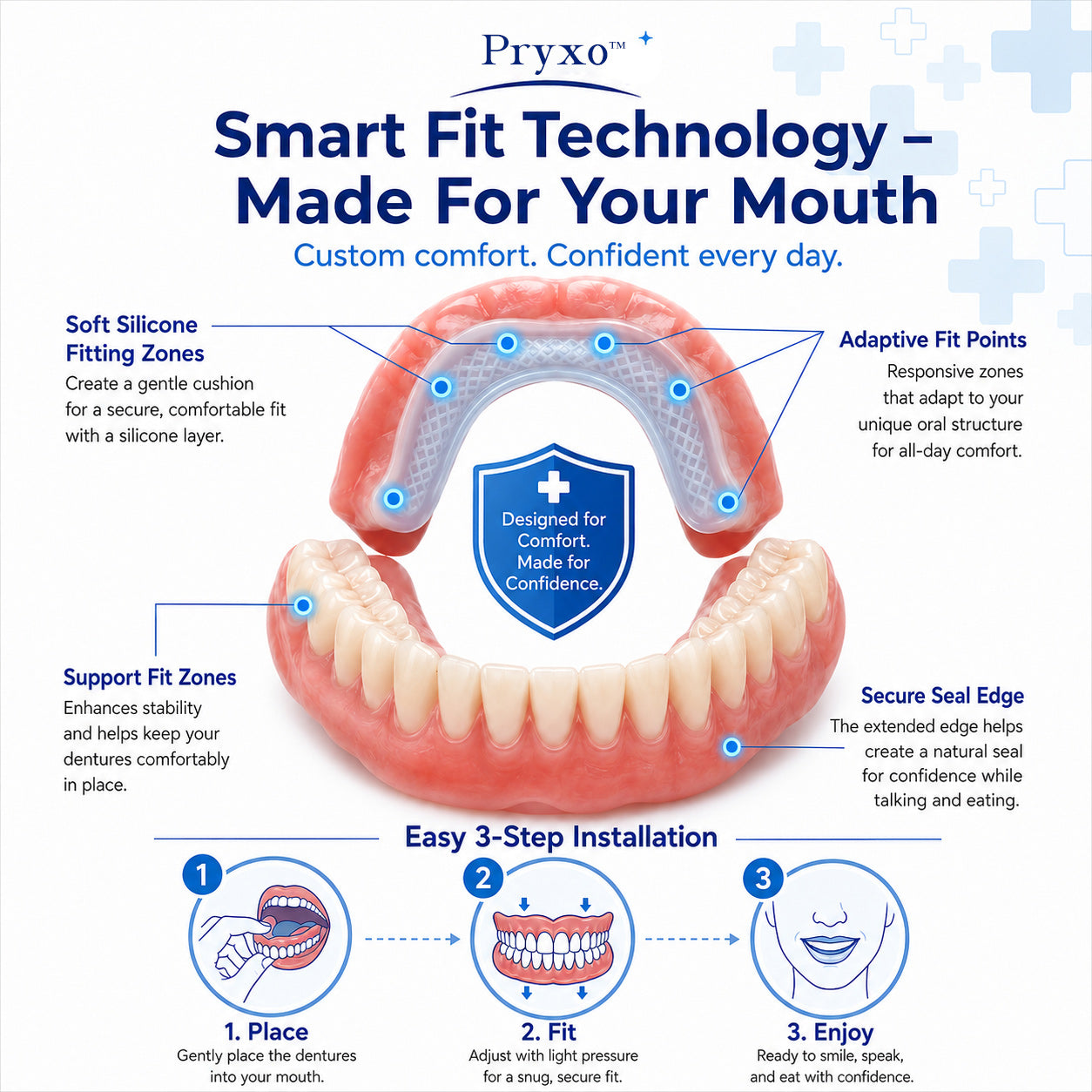 70% off! ⏰Pryxo™ Complete Dentures -- Th