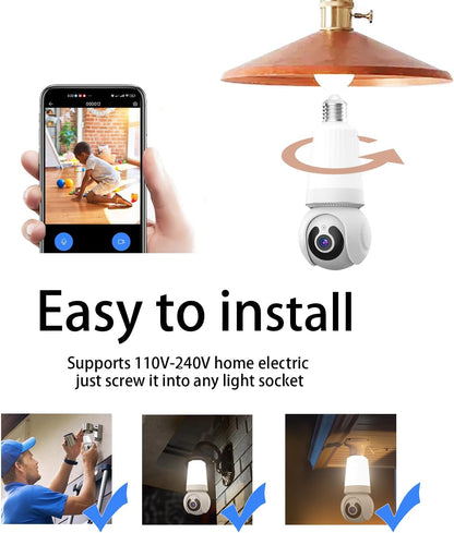🎁Hot Sale Promotion 60% OFF🔥Light Bulb Security Cameras Wireless